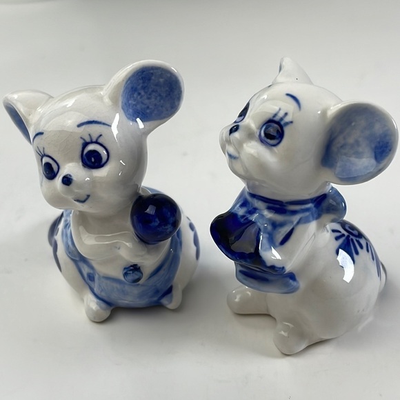 Delft Mouse Mice Pair Vintage - Picture 9 of 10